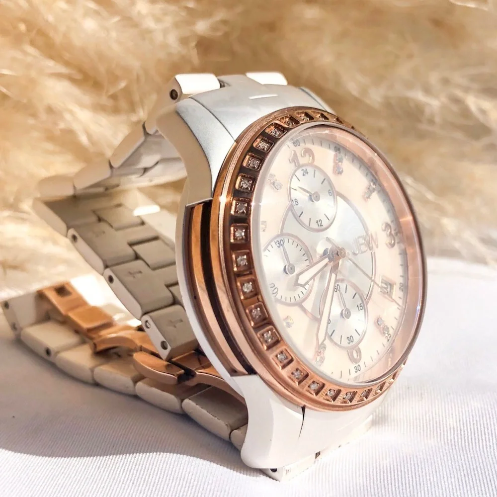 💎 JBW Diamond & Swarovski crystal 18k rosegold watch mother of pearl 723